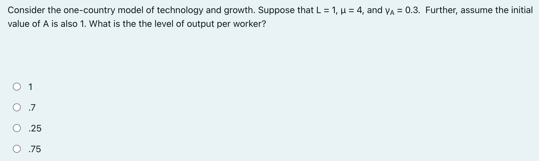 Solved Consider the one-country model of technology and | Chegg.com