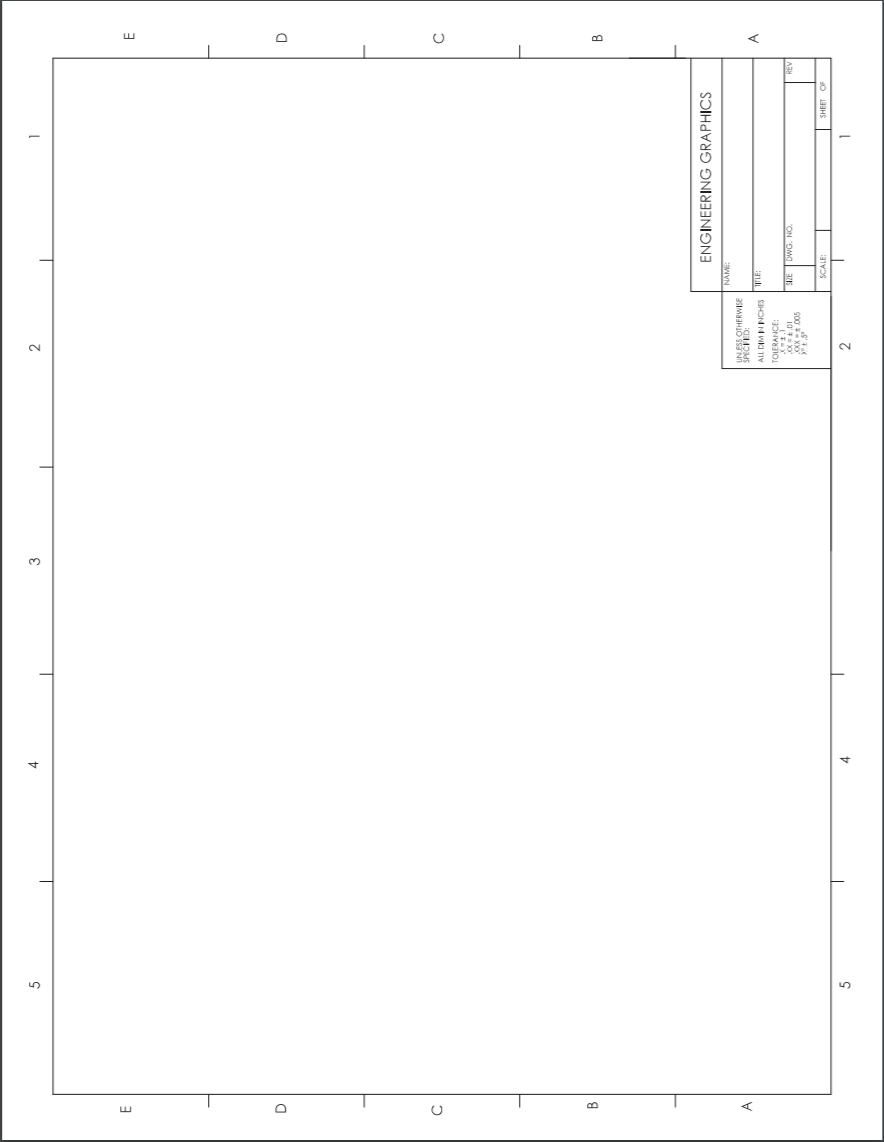 Solved Homework #5 Drawings 1. Create a ANSI A-size drawing | Chegg.com