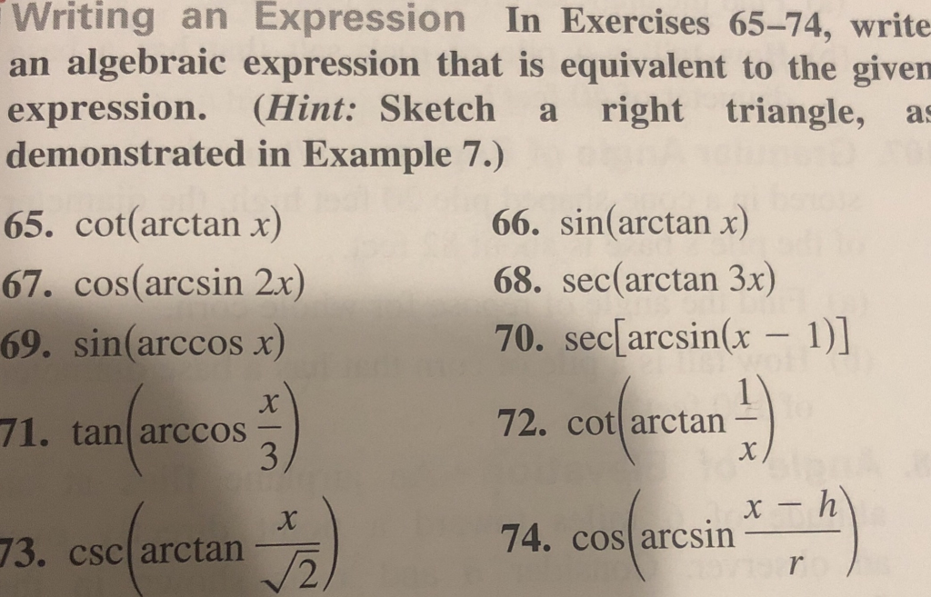 Solved Writing an Expression In Exercises 65-74, write an | Chegg.com