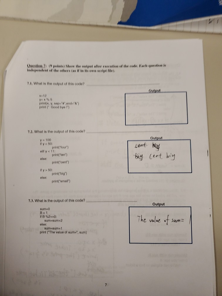 Solved 11. What is the output of this code Output V- piny, | Chegg.com
