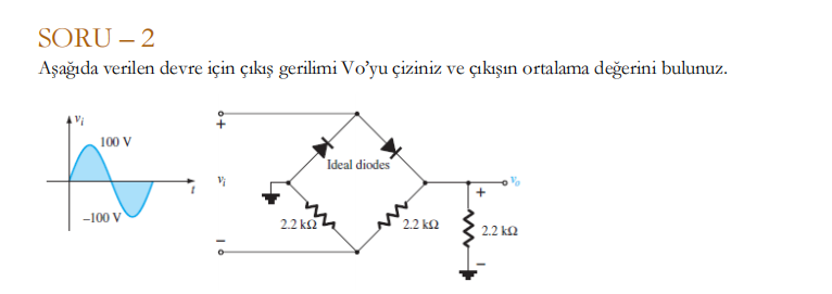 Solved Aşağıda verilen devre için çıkış gerilimi Vo’yu | Chegg.com