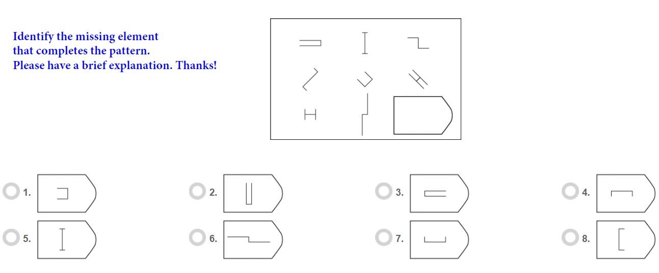 Solved Identify the missing element that completes the | Chegg.com