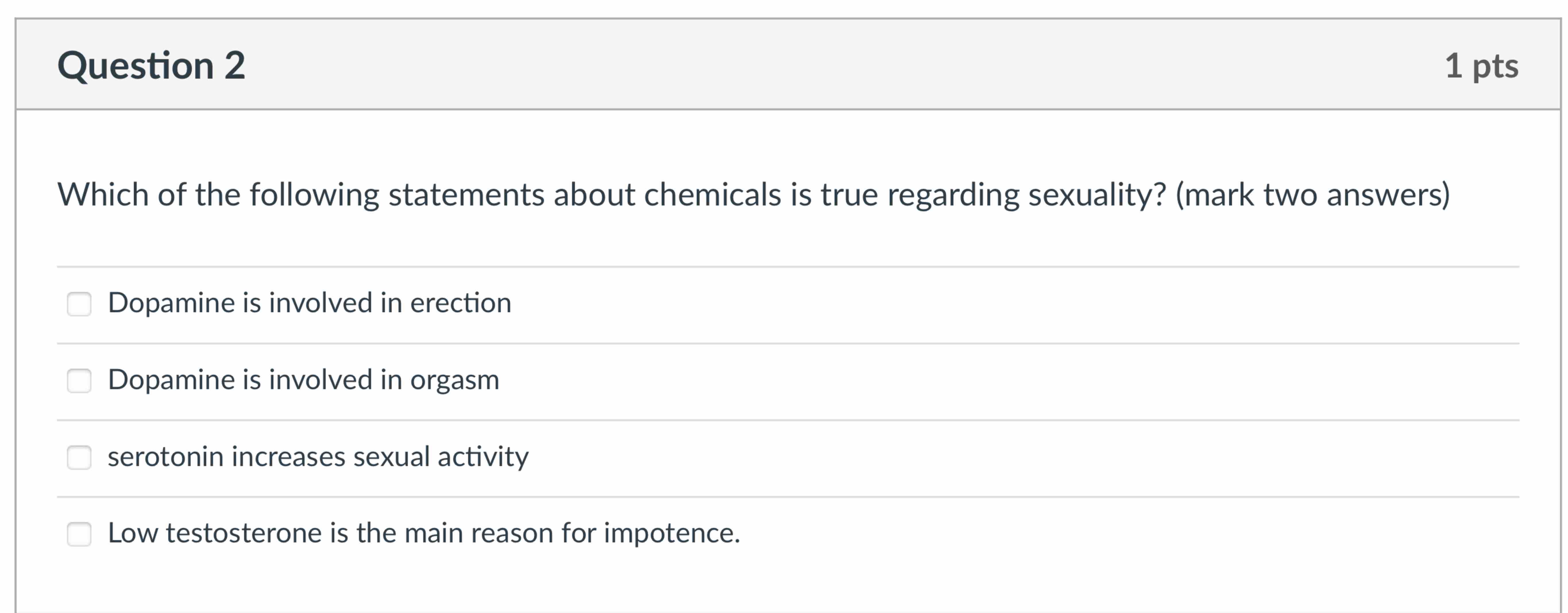 which one of the following statements is true regarding sexuality