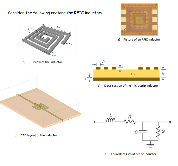 Solved Consider The Following Rectangular RFIC Inductor: | Chegg.com