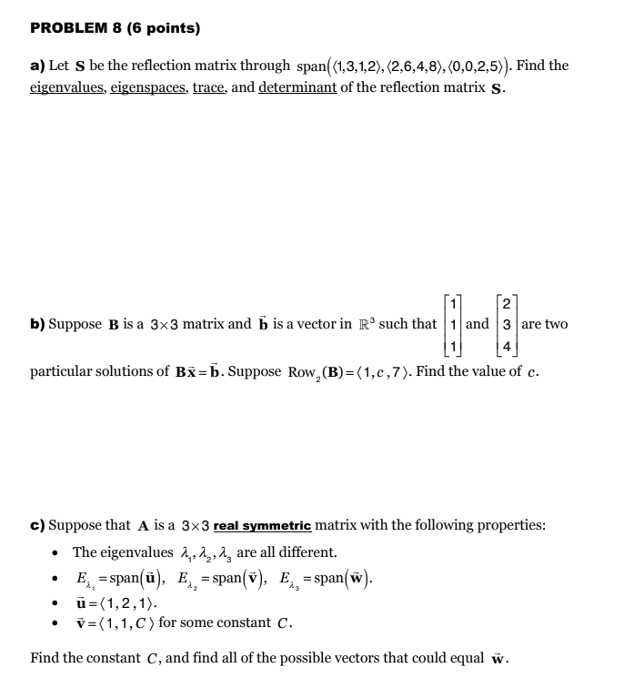 Solved PROBLEM 8 (6 Points) A) Let S Be The Reflection | Chegg.com