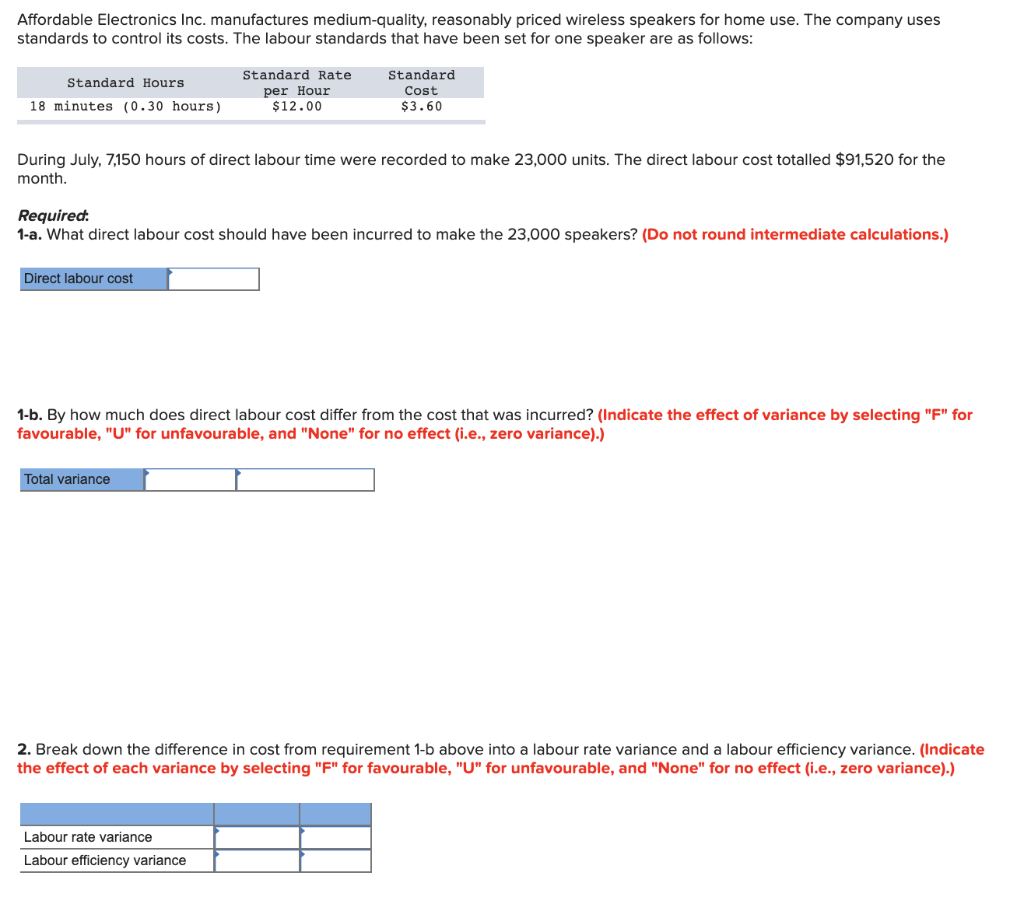 Solved Affordable Electronics Inc Manufactures Medium Qu Chegg Com