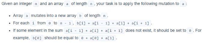 Solved Given an integer n and an array a of length n , your | Chegg.com