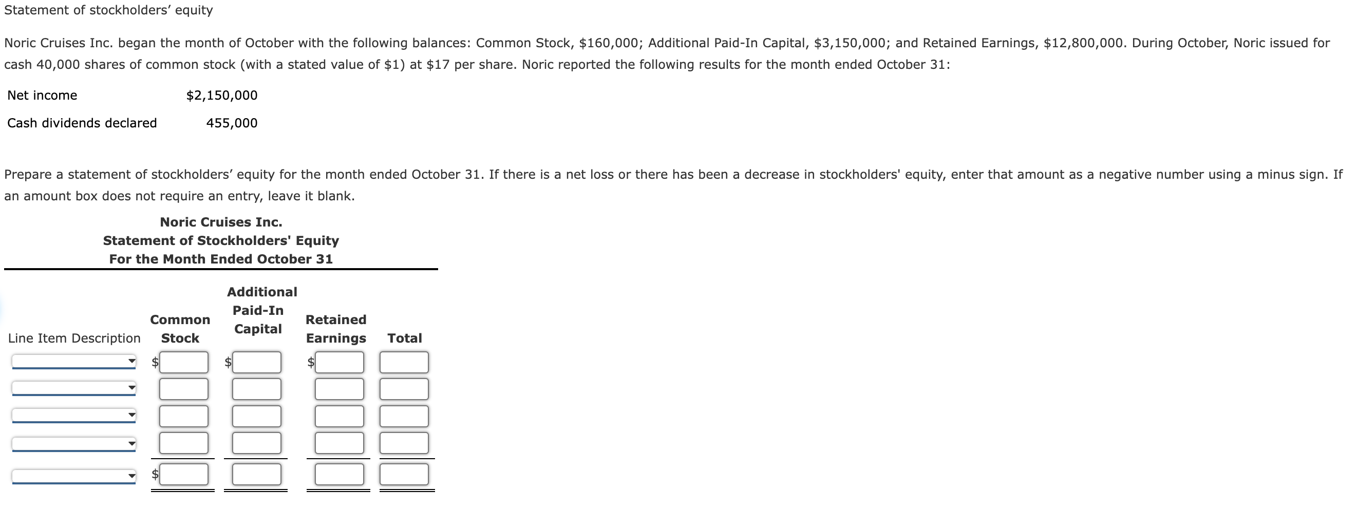 Solved Cash 40,000 Shares Of Common Stock (with A Stated | Chegg.com