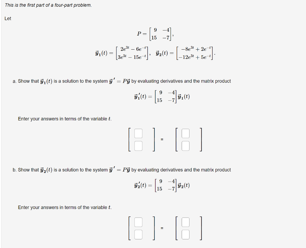 Solved This is the first part of a four-part problem. Let P- | Chegg.com