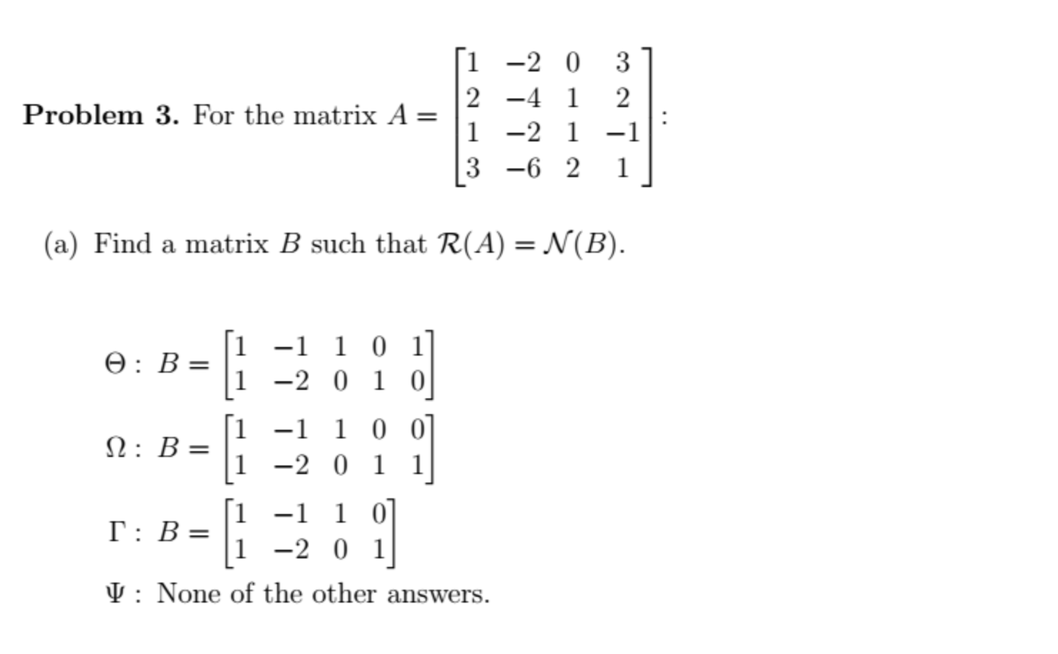 if a matrix 1 2 3 4 then find a 2