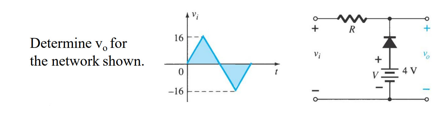 Solved Vi + R 16 Determine v, for the network shown. Vi + 0 | Chegg.com