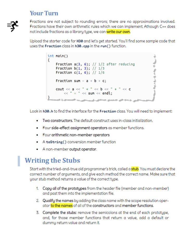 Solved A Fraction Class F ractions are similar to | Chegg.com