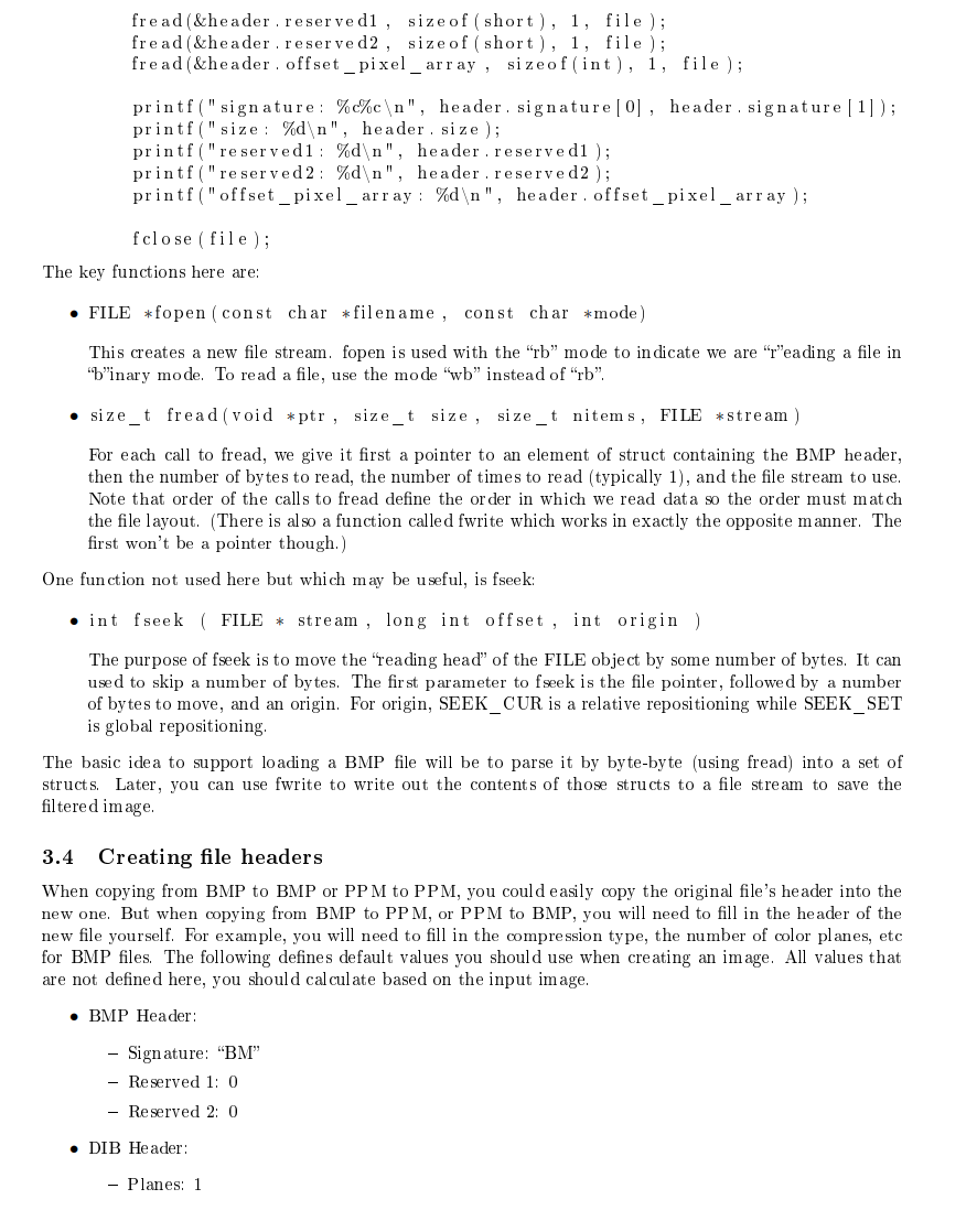 C Program help C Program that loads an image file | Chegg.com