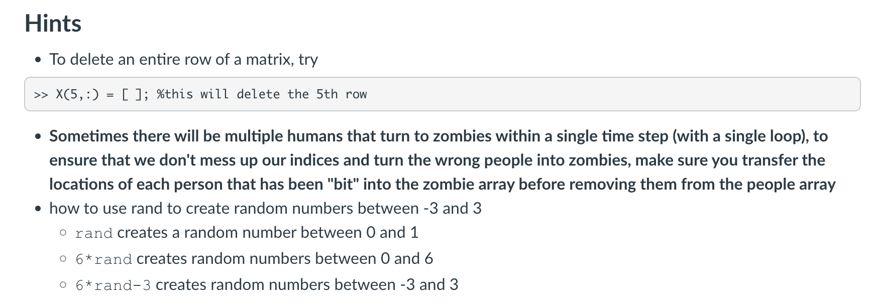 Solved For this project, you will model the zombie | Chegg.com