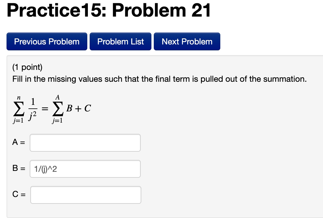 Solved Practice 15: Problem 21 Previous Problem Problem List | Chegg.com