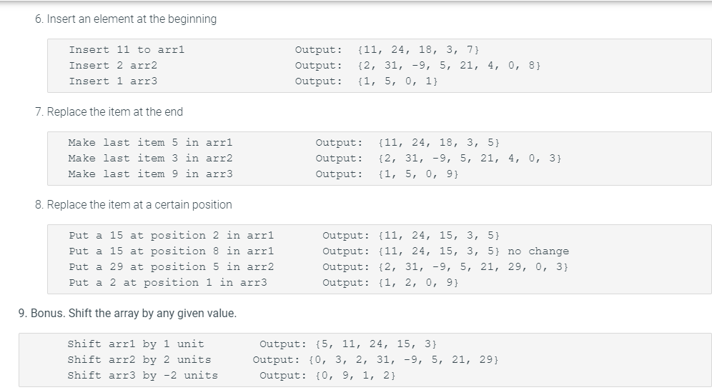 Solved 3.2 Lab 3A: Array Algorithms Refer to the following | Chegg.com