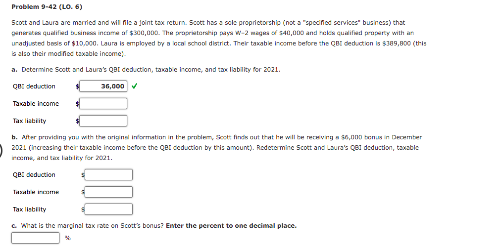 Solved Problem 942 (LO. 6) Scott and Laura are married and