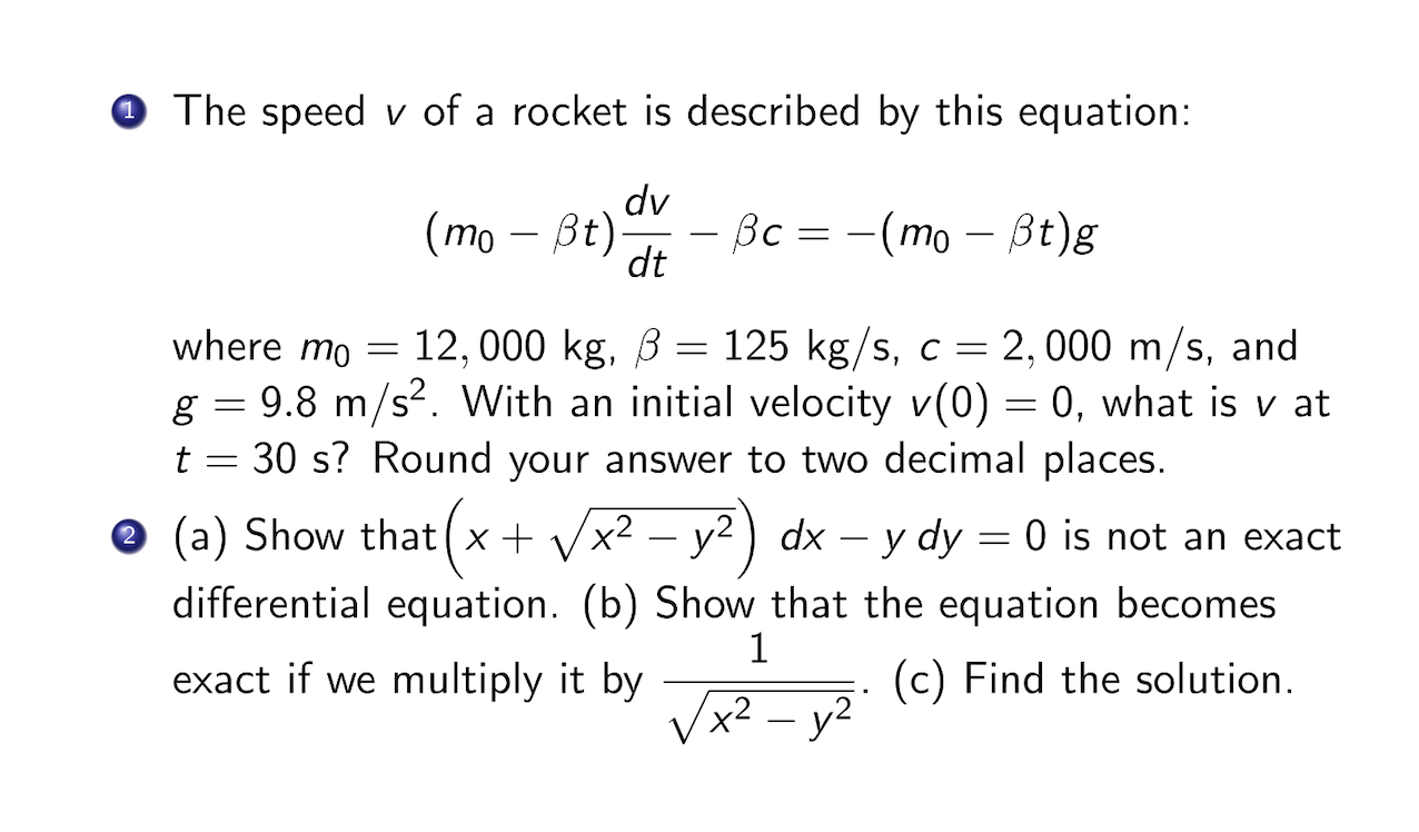 Solved The speed v of a rocket is described by this | Chegg.com