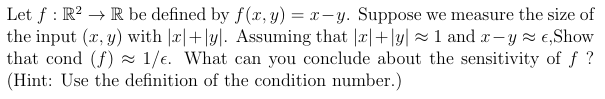 Solved Let F R2→r Be Defined By F X Y X−y Suppose We