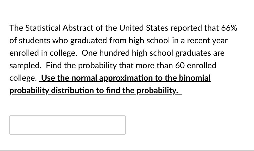 Solved The Statistical Abstract Of The United States | Chegg.com