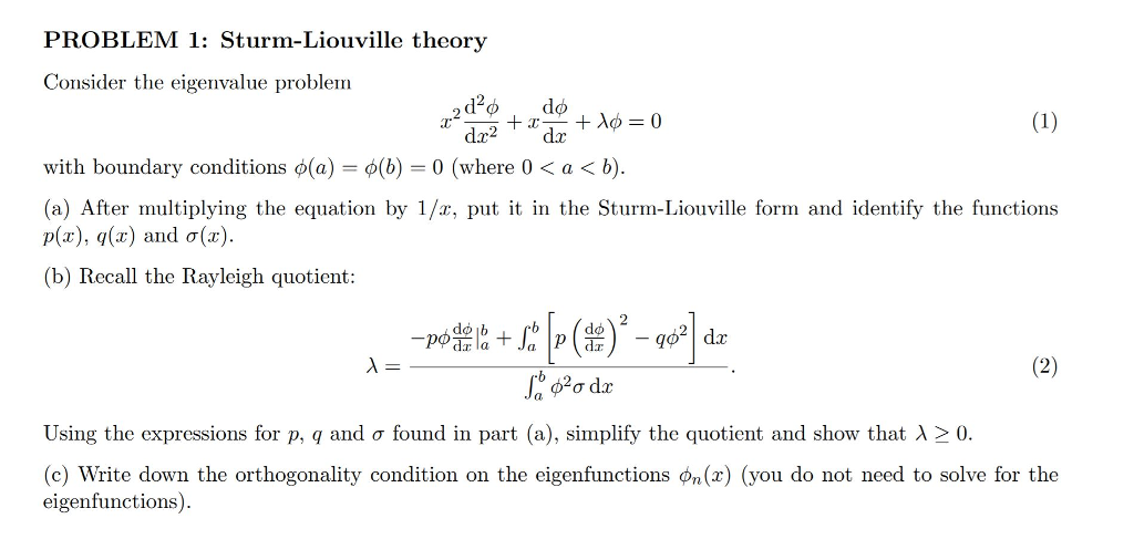 sturm liouville theory