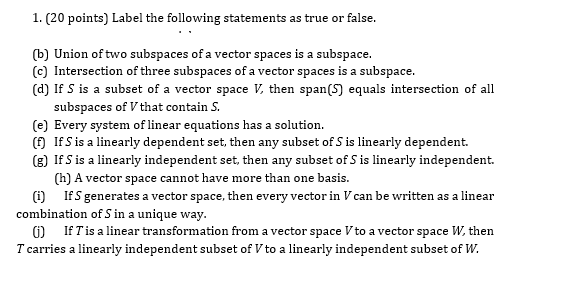 Solved This is a linear algebra problem. Please provide the | Chegg.com