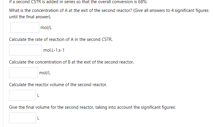 Solved A Second Order, Elementary Reaction 2 A→B Occurs In A | Chegg.com