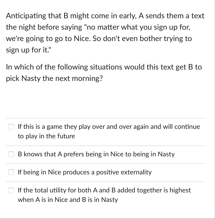 Solved Anticipating that B might come in early, A sends them