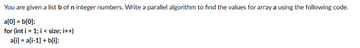 Solved You are given a list b of n integer numbers. Write | Chegg.com