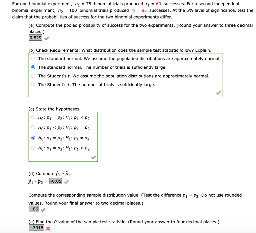 binomial experiment successes