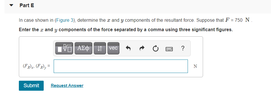 Solved F 300 N 1 3 M 2 m 2 m у Part C In case shown in | Chegg.com