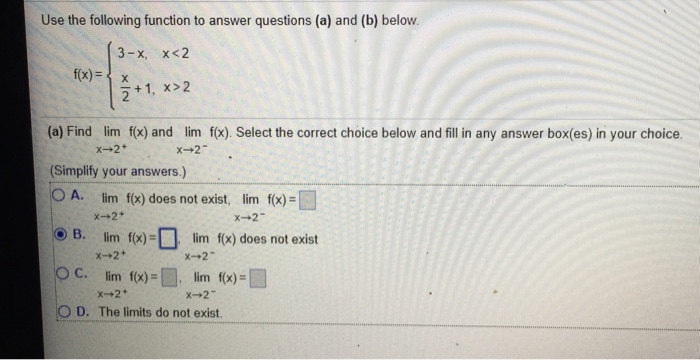 Solved Use the following function to answer questions (a) | Chegg.com