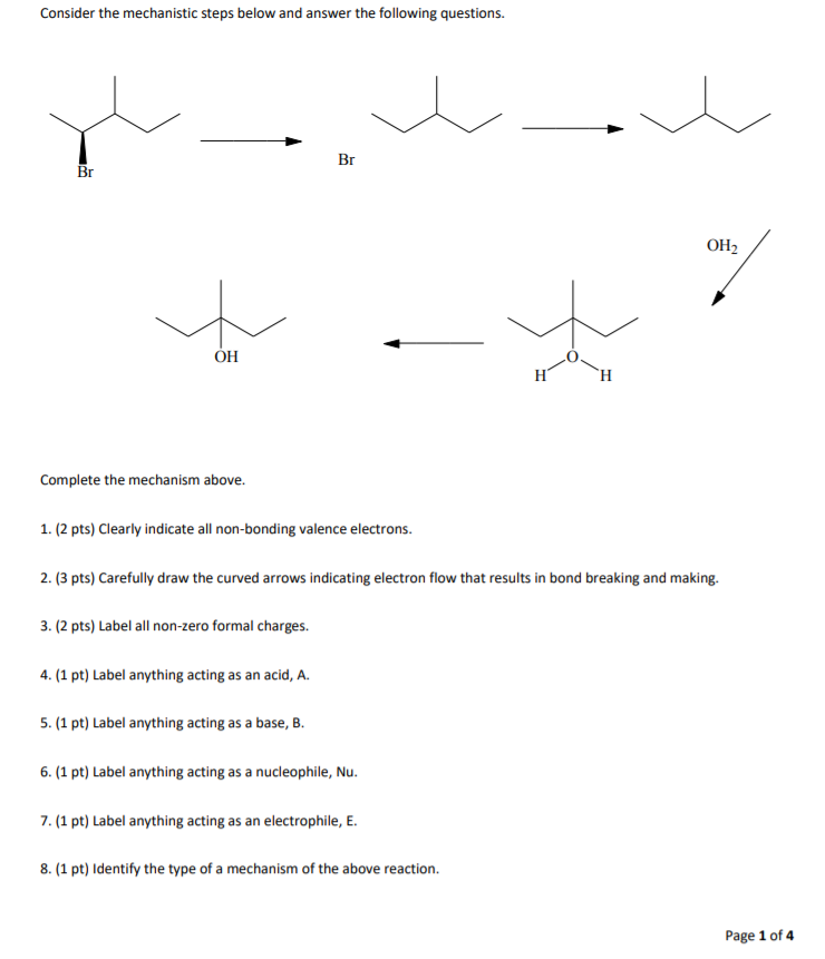 Solved Consider the mechanistic steps below and answer the | Chegg.com