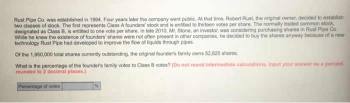 Solved Rust Pipe Co. Was Established In 1994. Four Years | Chegg.com