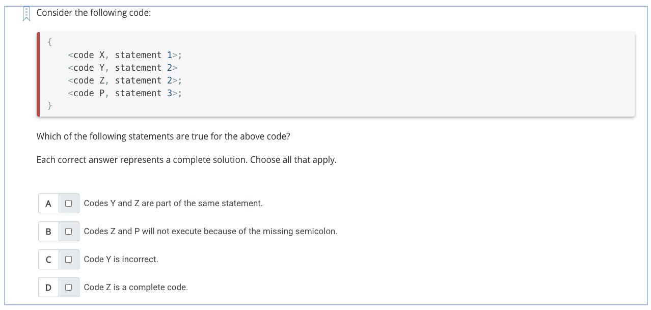 Solved Consider the following code: ; ; | Chegg.com