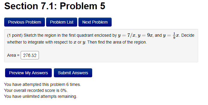 Solved Section 7.1: Problem 5 Previous Problem Problem List | Chegg.com