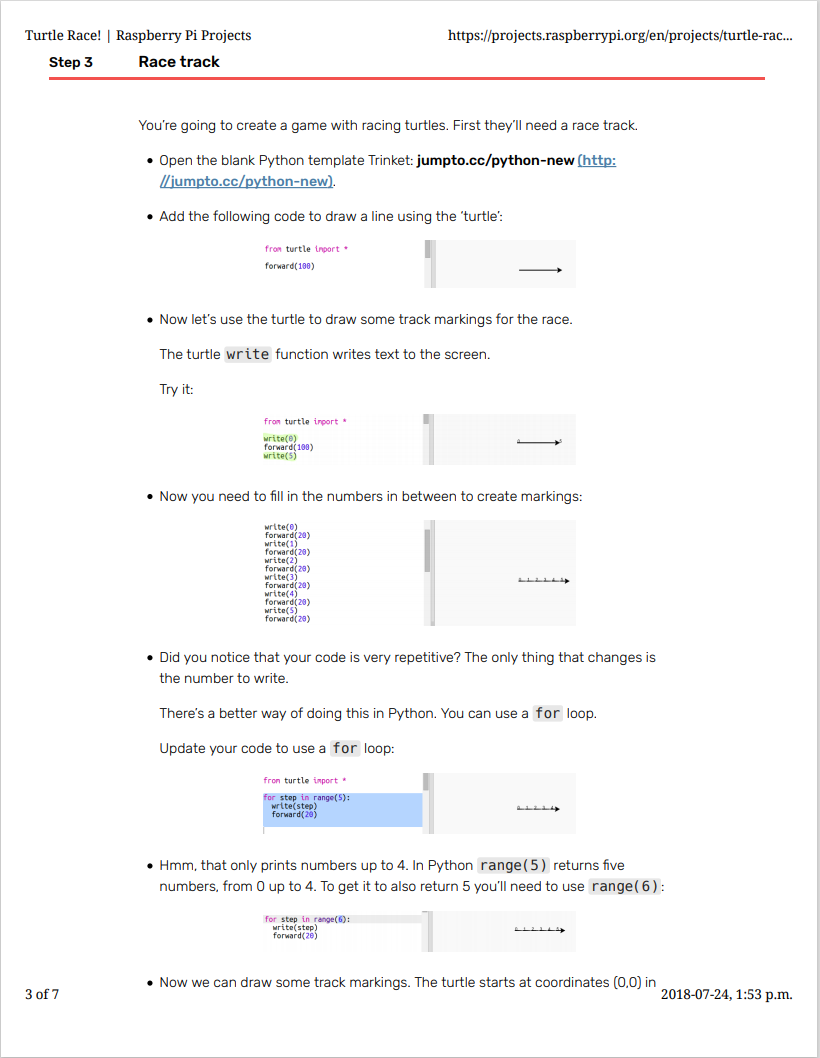 Solved Turtle Race! | Raspberry Pi Projects | Chegg.com