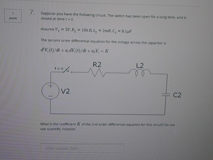 Solved 17. Suppose you have the following circuit. The | Chegg.com