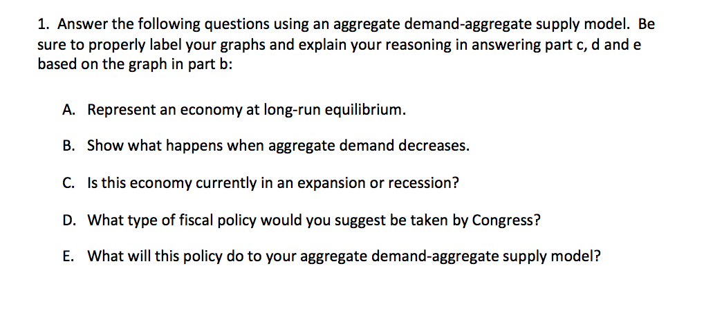 Solved 1. Answer the following questions using an aggregate | Chegg.com