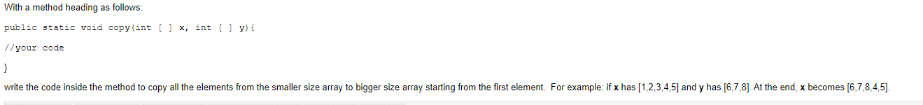 Solved With a method heading as follows: public static void | Chegg.com