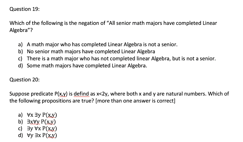 Solved please help me solve these questions, I am not sure | Chegg.com