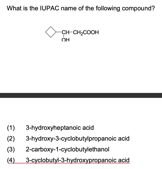 Solved What Is The Iupac Name Of The Following Compound Chegg Com