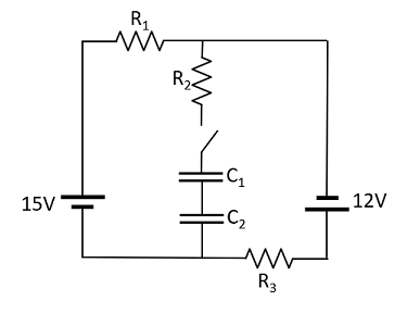 Solved A complicated RC circuit is shown in (Figure 1), with | Chegg.com