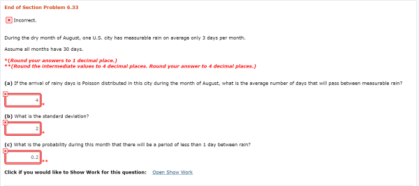 Solved End of Section Problem 6.21 Incorrect. One study on | Chegg.com