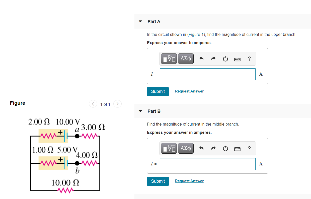 Solved Part A In the circuit shown in (Figure 1), find the | Chegg.com