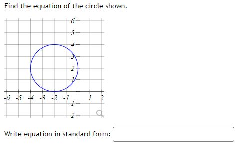 Solved Find the equation of the circle shown.Write equation | Chegg.com ...