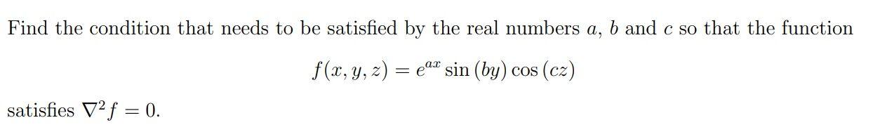 Solved Find the condition that needs to be satisfied by the | Chegg.com