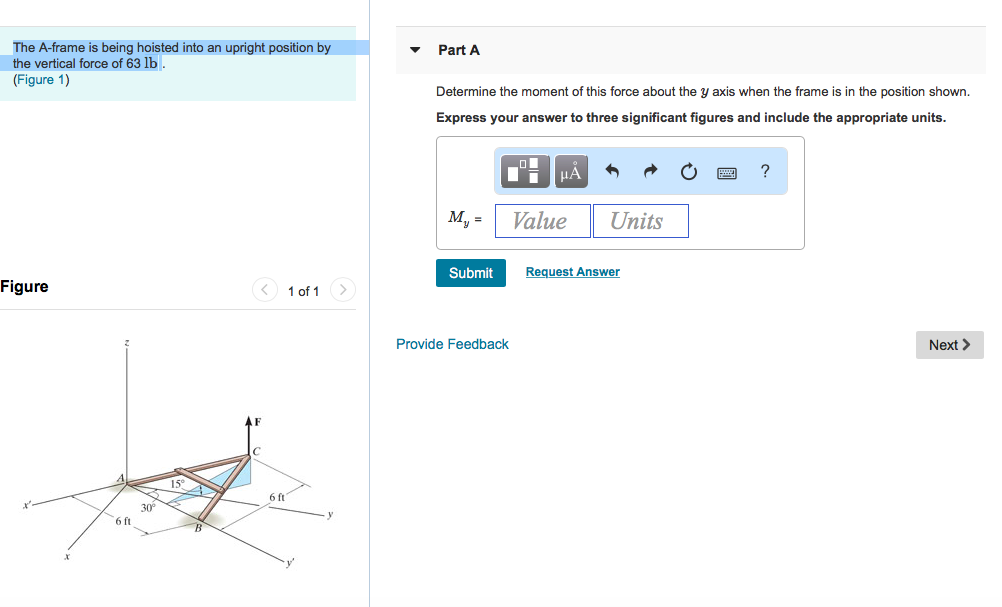 Solved The A-frame is being hoisted into an upright position | Chegg.com