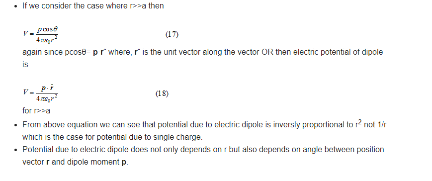 TIDULUU UI LUI DOLCIlidl. V 18. Write the relation between electric field  and electric potential a point. 19. When is an electric dipole in unstable  equilibrium in a uniform electric field. State