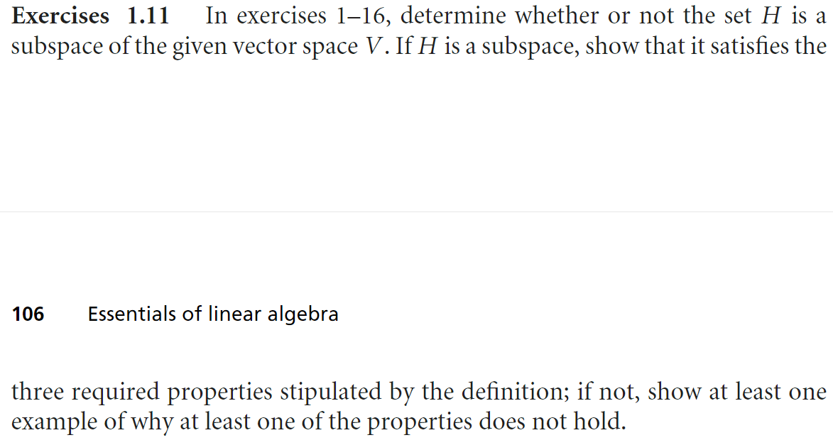 Solved Exercises 1.11 In exercises 1-16, determine whether | Chegg.com